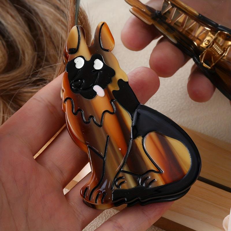 Cartoon Dog Shaped Hair Claw for Women Girls