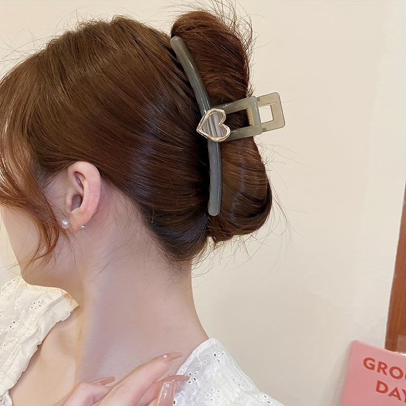 Acrylic Large Hair Claw Women's Back Head Hair Clip Style Shark Claw