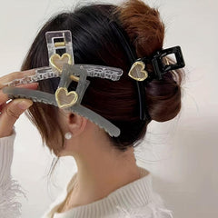 Acrylic Large Hair Claw Women's Back Head Hair Clip Style Shark Claw