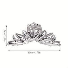 Silvery Hair Claw Glossy Hair Claw Nonslip Shark Claw For Ponytail Holder