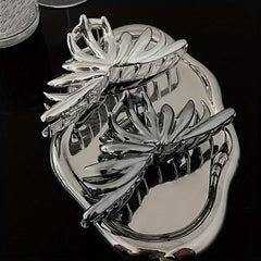 Silvery Hair Claw Glossy Hair Claw Nonslip Shark Claw For Ponytail Holder