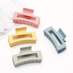 4pcs Frosted Hair Claw Hollow Hair Claw Style Hair Claw Nonslip Ponytail Holder