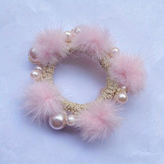 Rabbit Fur Velvet Hair Ring Head Rope For Girls