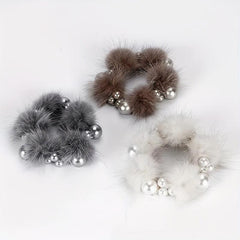 Rabbit Fur Velvet Hair Ring Head Rope For Girls