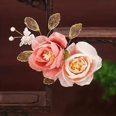 Silky Flower Hair Clip Bridal Wedding Hair Accessories
