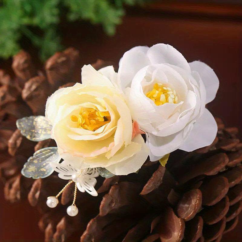 Silky Flower Hair Clip Bridal Wedding Hair Accessories