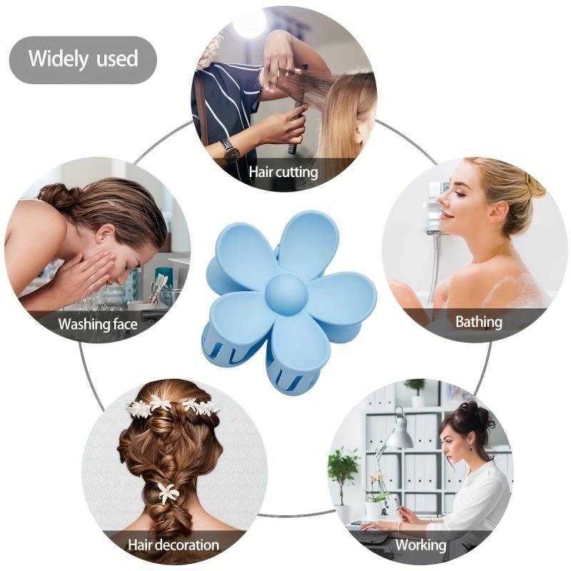 Creative Flower Hair Claw Matte Hair Claws For Ladies And Girls
