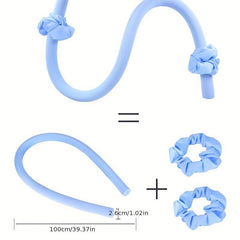 Minimalist Solid Hair Curler Heatless Curling Headband Silk Hair Roller