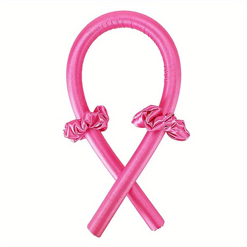 Minimalist Solid Hair Curler Heatless Curling Headband Silk Hair Roller