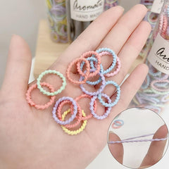 Iridescent Scrunchies Small Colorful Women Retro Hair Accessories