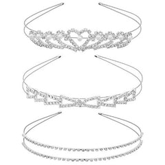 Crystal Flower Leaves Headband Tiara for Wedding
