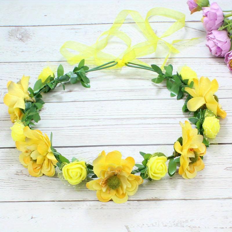 Floral Wreath Headband Boho Bride Headwear