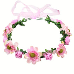 Floral Wreath Headband Boho Bride Headwear