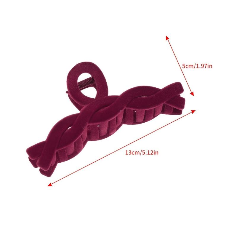 Large Cross Hair Claw Winter Flocking Hairpin Women Clamp Clip