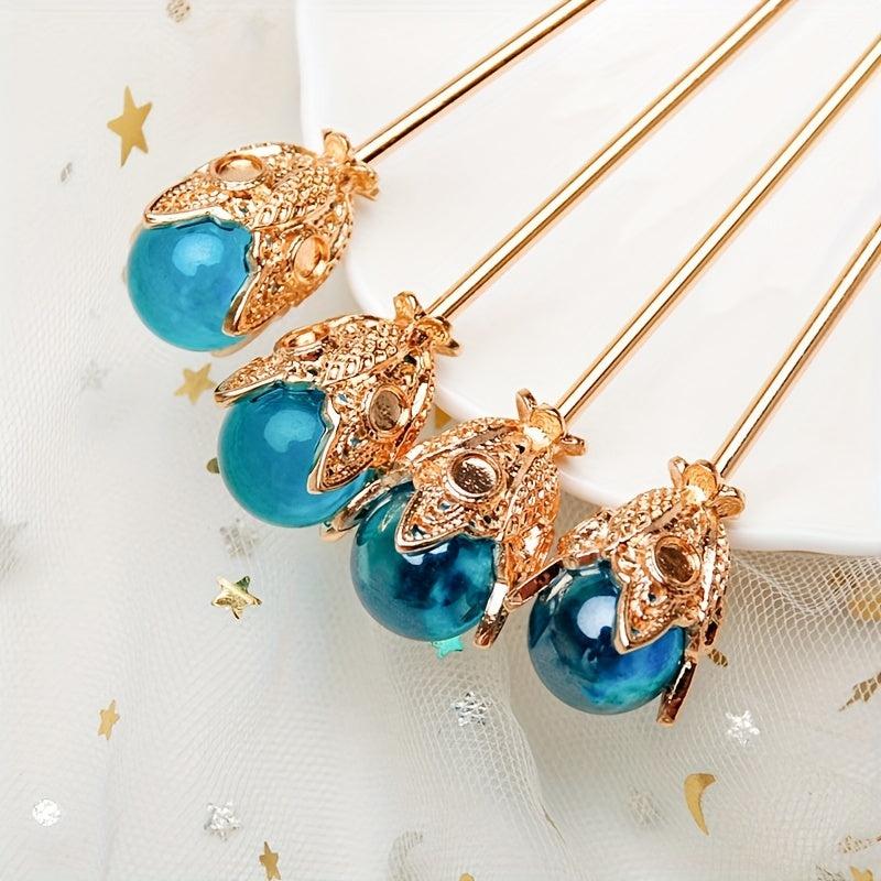 Ancient Style Golden Stick Hairpin Daisy Hairpin Straight Hairpin
