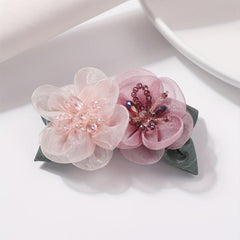 Fabric Flower Hair Clip for Party, Birthday