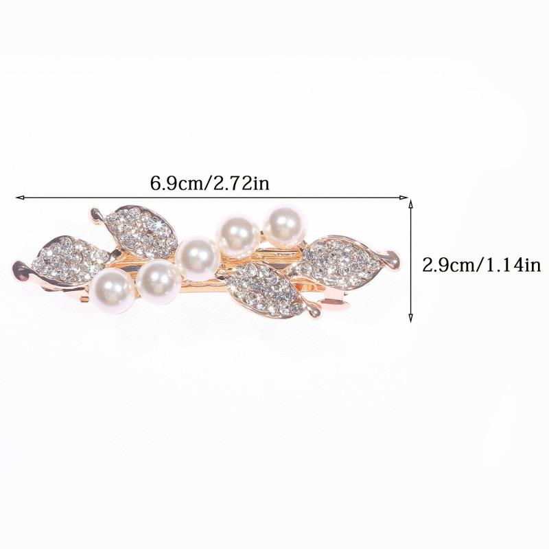 Rhinestone Hair Barrettes Pearl Hair Clips Styling Accessories for Women