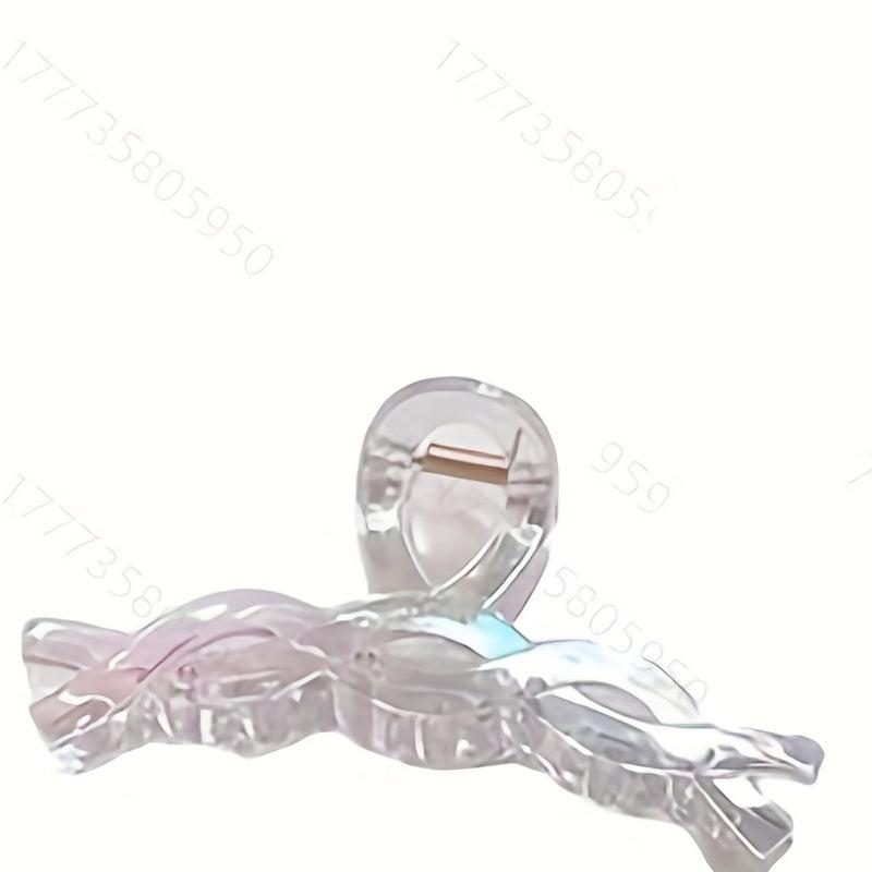 5pcs Holographic Hair Claw Clip Large Shark Claw For Thick Thin Curly Hair