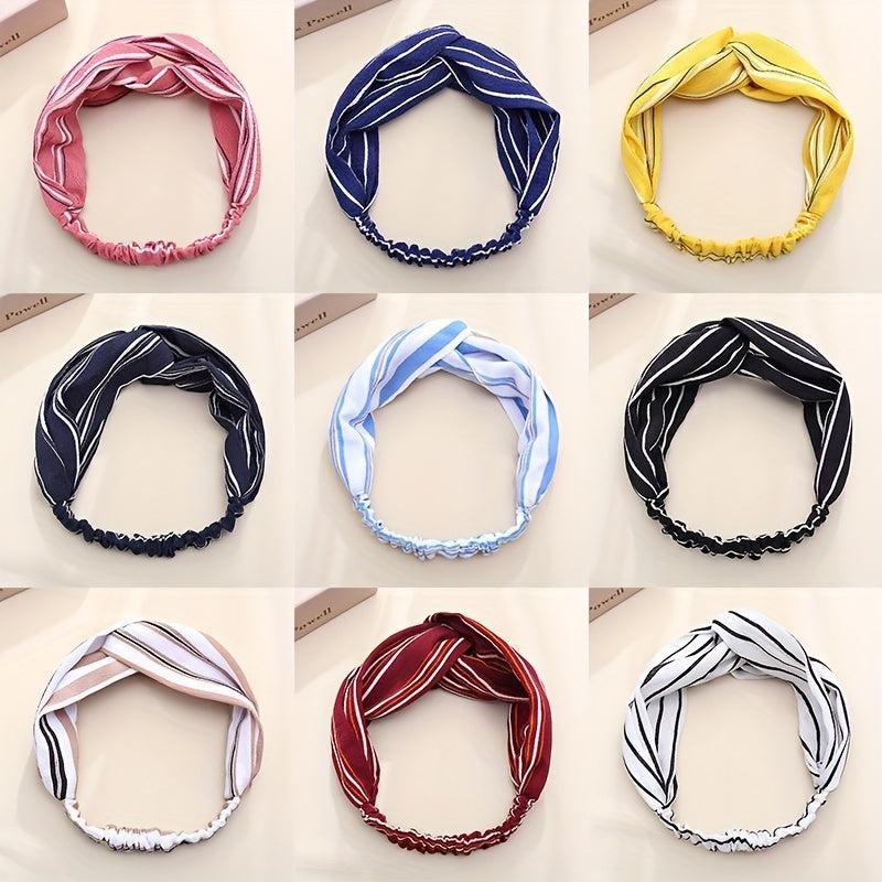 Criss Cross Headband Stretchy Headwear Boho Turban - Daily Workout Hair Accessor