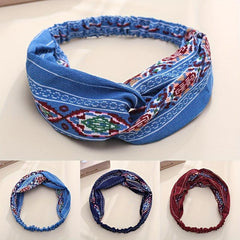 Criss Cross Headband Stretchy Headwear Boho Turban - Daily Workout Hair Accessor