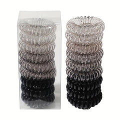 18pcs Small Spiral Hair Tie Elastic No Crease Hair Rope Ponytail Holder