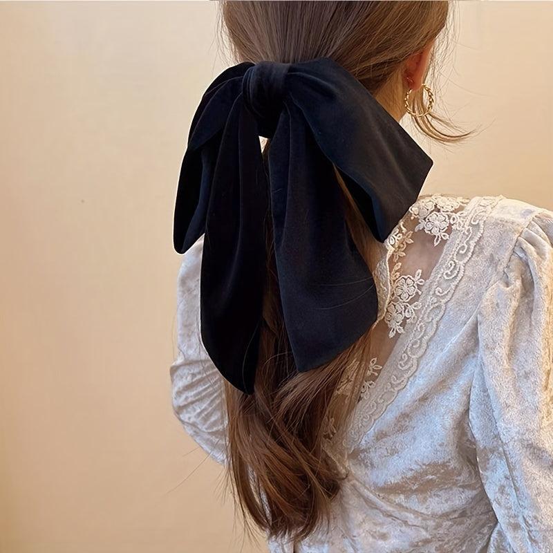 Velvet Bow Hair Rubber Bands Knot Large Hair Tie Ponytail Hair Ropes