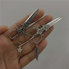 Scissors Shape Hair Clips Metal Hair Clip Side Clip Punk Style