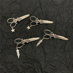 Scissors Shape Hair Clips Metal Hair Clip Side Clip Punk Style