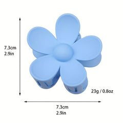 8pcs Large Flower Hair Claw Solid Hair Claw Ponytail Holder Jaw Claw