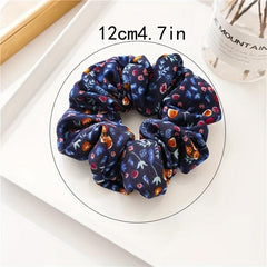 Flower Scrunchie Crackle Pastoral Style Hair Tie Women's Bundle Hair Decoration
