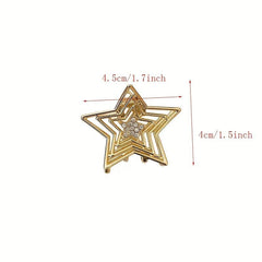 Star Hair Claw Rhinestone Shark Claw for Braids Women