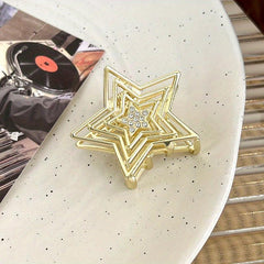 Star Hair Claw Rhinestone Shark Claw for Braids Women