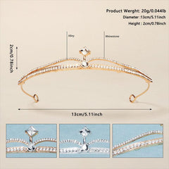 Crystal Crown Wedding Tiara Rhinestone Princess Birthday Tiaras For Women