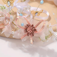 Crystal Wreath Headband Faux Pearl Headdress Hair Accessory for Women Girls