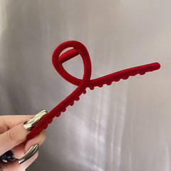 Solid Plush Hair Clip Women's Hair Accessories