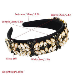 Sparkly Rhinestone Knotted Headband for Women