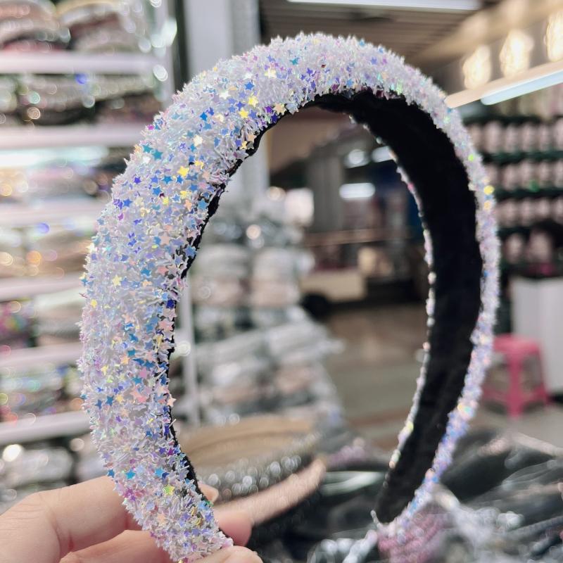 Colorful Star Sequin Headband Glitter Hair Band for Women Girls