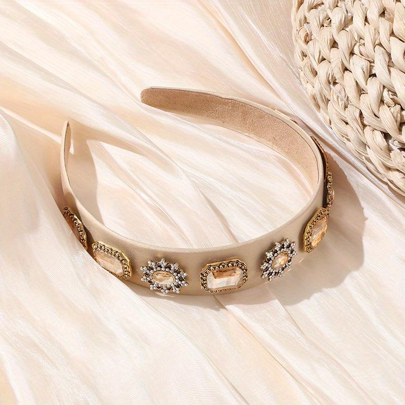 Baroque Crystal Headband For Women Girls Hair Band Headdress Party Prom