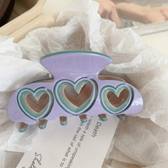 Sweet Y2K Style Hollow Heart Hair Claw Clip for Women