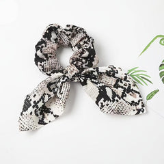 Leopard Print Bow Hair Scarf Scrunchies Boho Hair Tie Elastic Hair Scrunchy