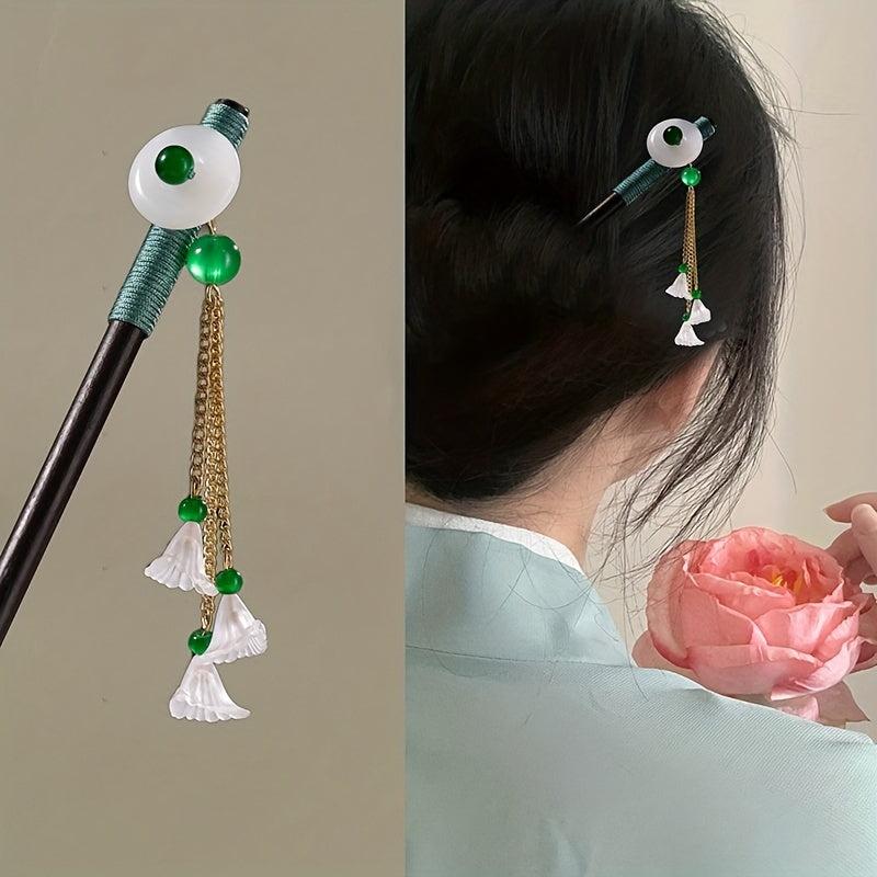 Chinese Style Hairpin Wooden Hair Stick Ponytail Holder Hair Accessories