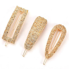 3pcs Alloy Sparkling Hair Clip Cold Style Hair Jewelry