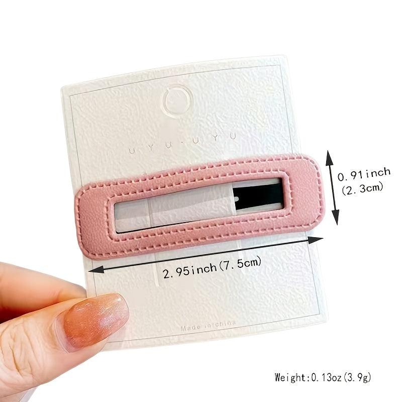 Candy Leather Hair Clip Barrette Hair Accessories For Women