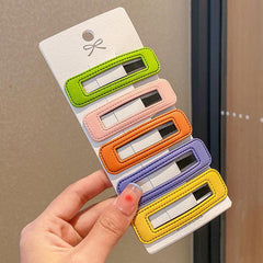 Candy Leather Hair Clip Barrette Hair Accessories For Women