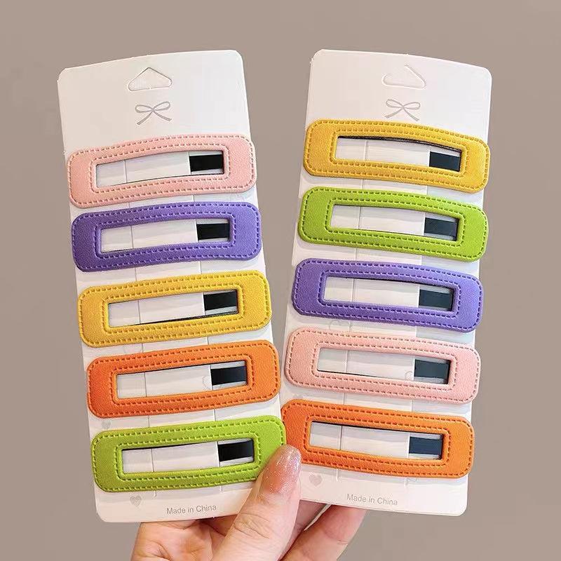 Candy Leather Hair Clip Barrette Hair Accessories For Women