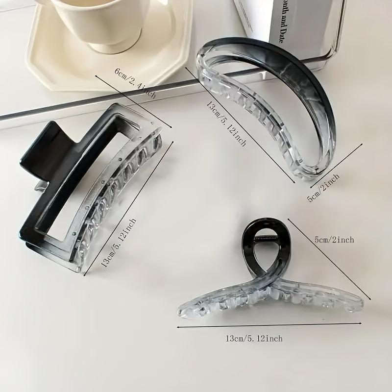 Gradient Hair Clip Hollow Hair Claw Ponytail Holder for Women Girls