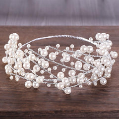 Silvery Crystal Headband Wedding Crowns Hair Accessories Tiara Hairband