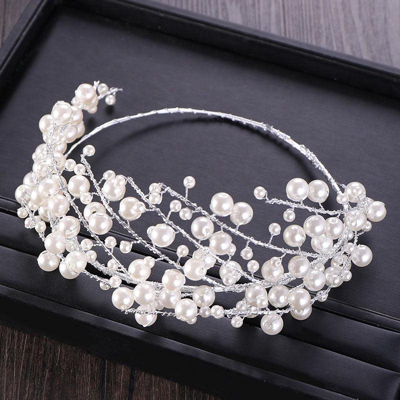 Silvery Crystal Headband Wedding Crowns Hair Accessories Tiara Hairband