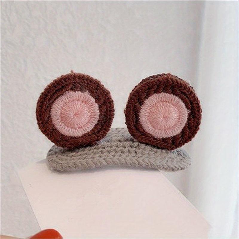 Animal Ear Wool Hair Clip Headdress for Girls