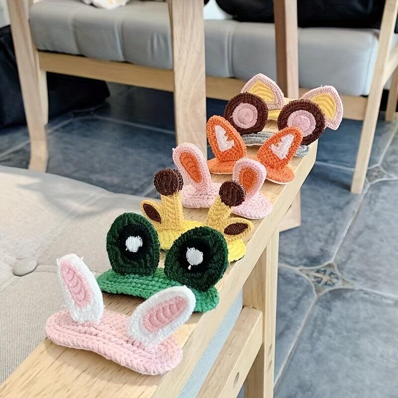 Animal Ear Wool Hair Clip Headdress for Girls